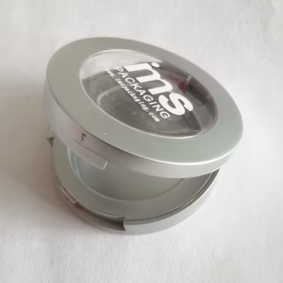 Single Individual Round Plastic Blush Compact Container
