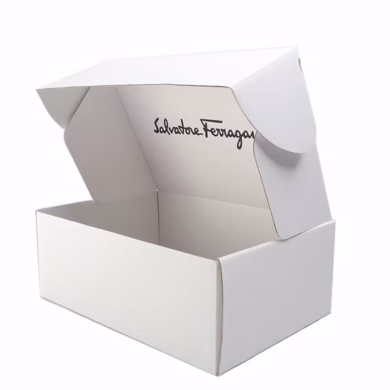 Black Logo Inside Printing Custom Printed Paper Cosmetic Chocolate Snack Biscuit Cookies Bread Baby Food Frozen Meat Packaging White Mailer Box